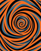 Vibrant Swirl Abstract Pattern Rug