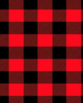 Bold Red Black Checkered Pattern Rug