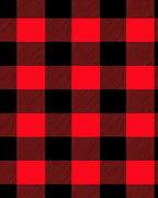 Bold Red Black Checkered Pattern Rug
