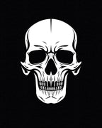 White Skull Pattern Statement Rug