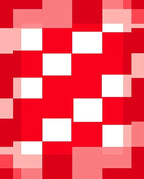 Red White Abstract Geometric Tile Rug