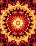 Radiant Sunburst Mandala Pattern Design Rug
