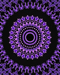 Radiant Mandala Violet Petal Design Rug