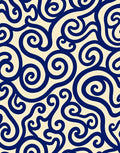 Navy Swirl Artful Pattern Rug