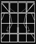 Monochrome Linear Abstract Grid Design Rug