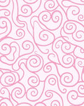 Pink Swirl Vine Pattern Rug