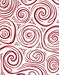 Deep Red Swirl Pattern Design Rug
