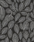 Delicate White Feather Pattern Rug