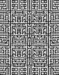 Monochrome Maze Patterned Abstract Rug
