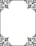 Classic Black Swirl Corner Pattern Rug