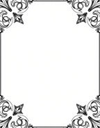Classic Black Swirl Corner Pattern Rug