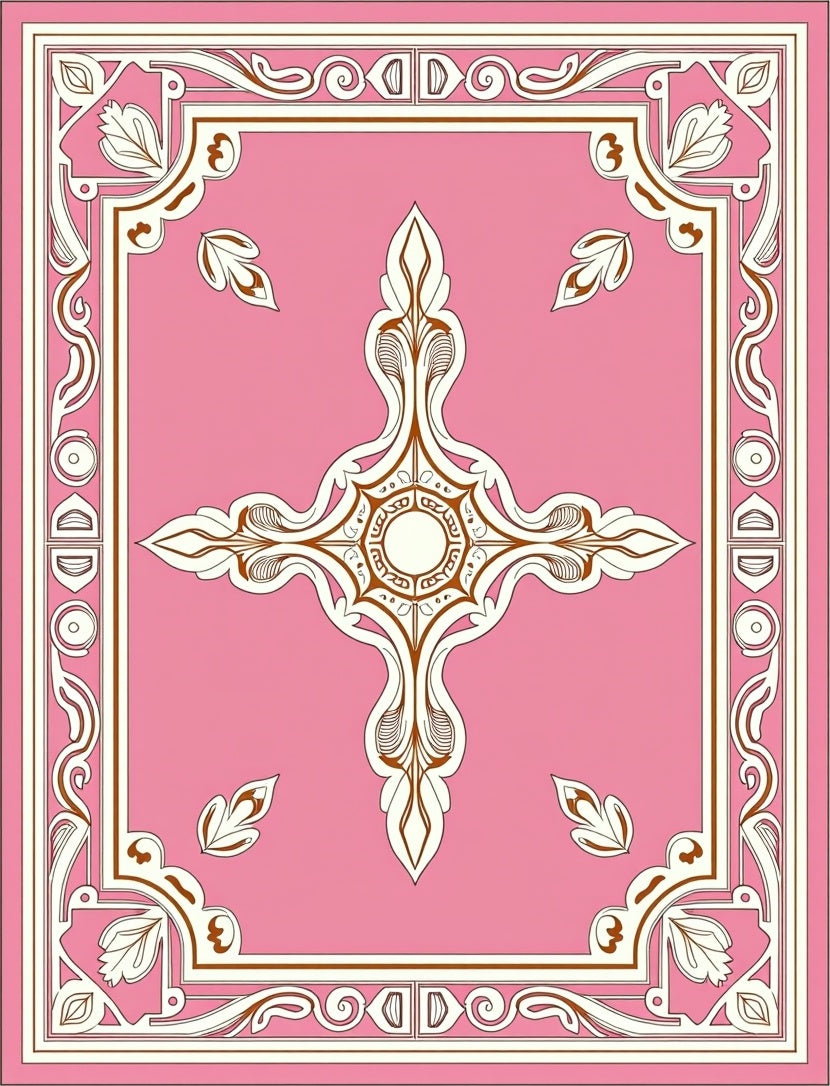 Pink Floral Vintage Inspired Rug