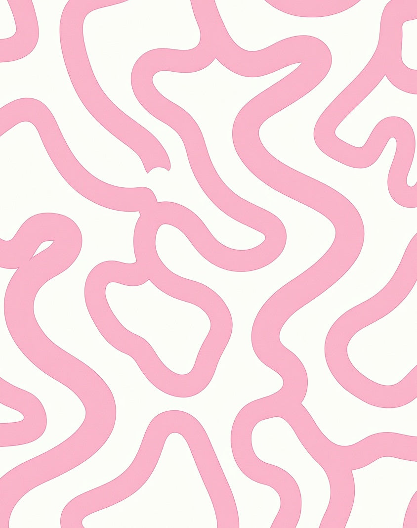 Pink Swirl Pattern Rug