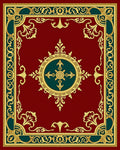 Crimson Gold Green Ornate Rug