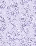 Delicate Lavender Floral Vine Pattern Rug