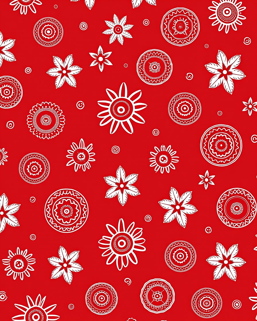 Boho Sunburst Floral Pattern Rug