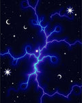 Cosmic Lightning Pattern Rug