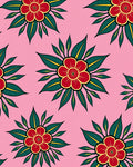 Crimson Petal Floral Arrangement Rug