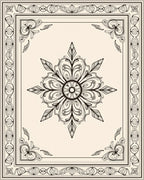 Elegant Floral Star Patterned Rug