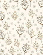 Botanical Branch Daisy Pattern Rug