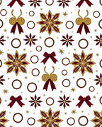 Maroon Gold Floral Motif Design Rug