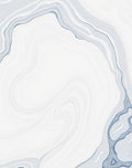 Abstract Blue Marble Swirl Design Rug