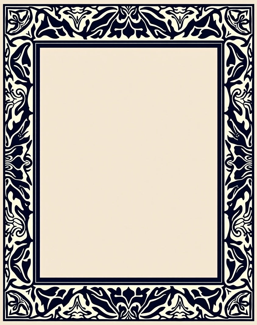 Formal Floral Border Design Rug