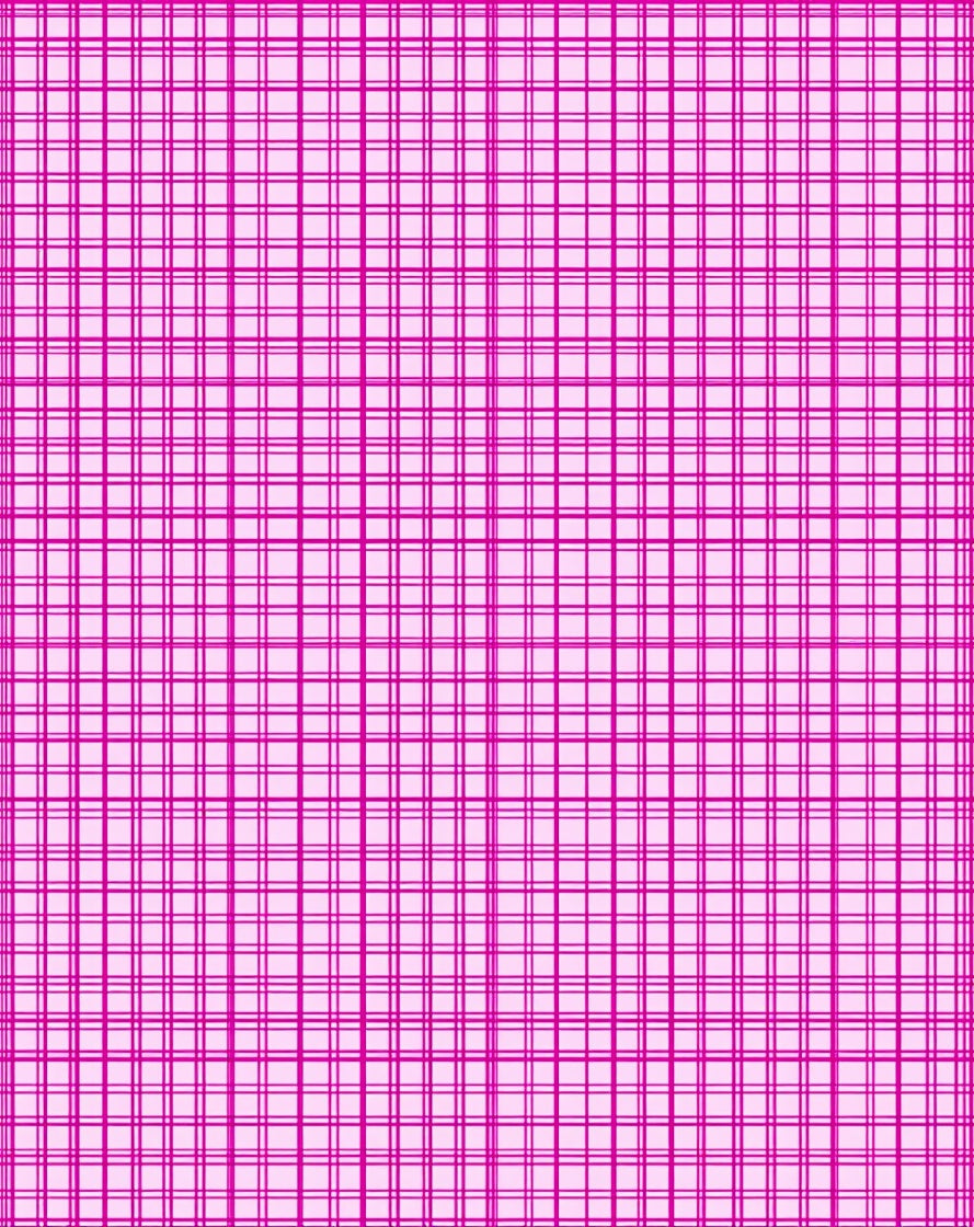 Pink Squared Grid Pattern Rug
