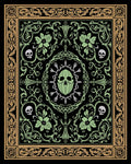 Gothic Skull Floral Border Rug
