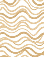 Golden Organic Flowing Waves Rug