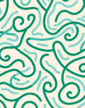 Flowing Swirls Abstract Cream Rug