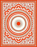 Radiant Sun Mandala Inspired Design Rug