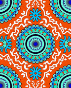 Vibrant Mandala Floral Pattern Rug