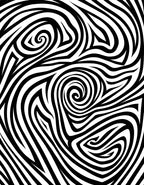 Monochrome Swirl Organic Lines Rug