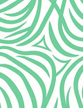 Abstract Green Wavy Stripes Pattern Rug