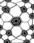 Black White Geometric Shape Pattern Rug