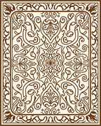 Intricate Floral Scrollwork Pattern Rug