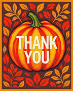 Autumn Pumpkin Leaf Pattern Rug