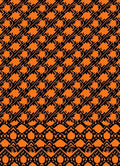 Orange Black Abstract Geometric Pattern Rug