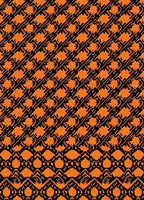 Orange Black Abstract Geometric Pattern Rug