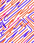 Vivid Abstract Zigzag Lines Rug