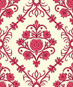 Rich Floral Damask Design Rug