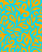 Sunny Yellow Swirls Leaves Pattern Rug