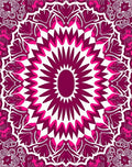 Vibrant Geometric Floral Mandala Pattern Rug