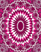 Vibrant Geometric Floral Mandala Pattern Rug