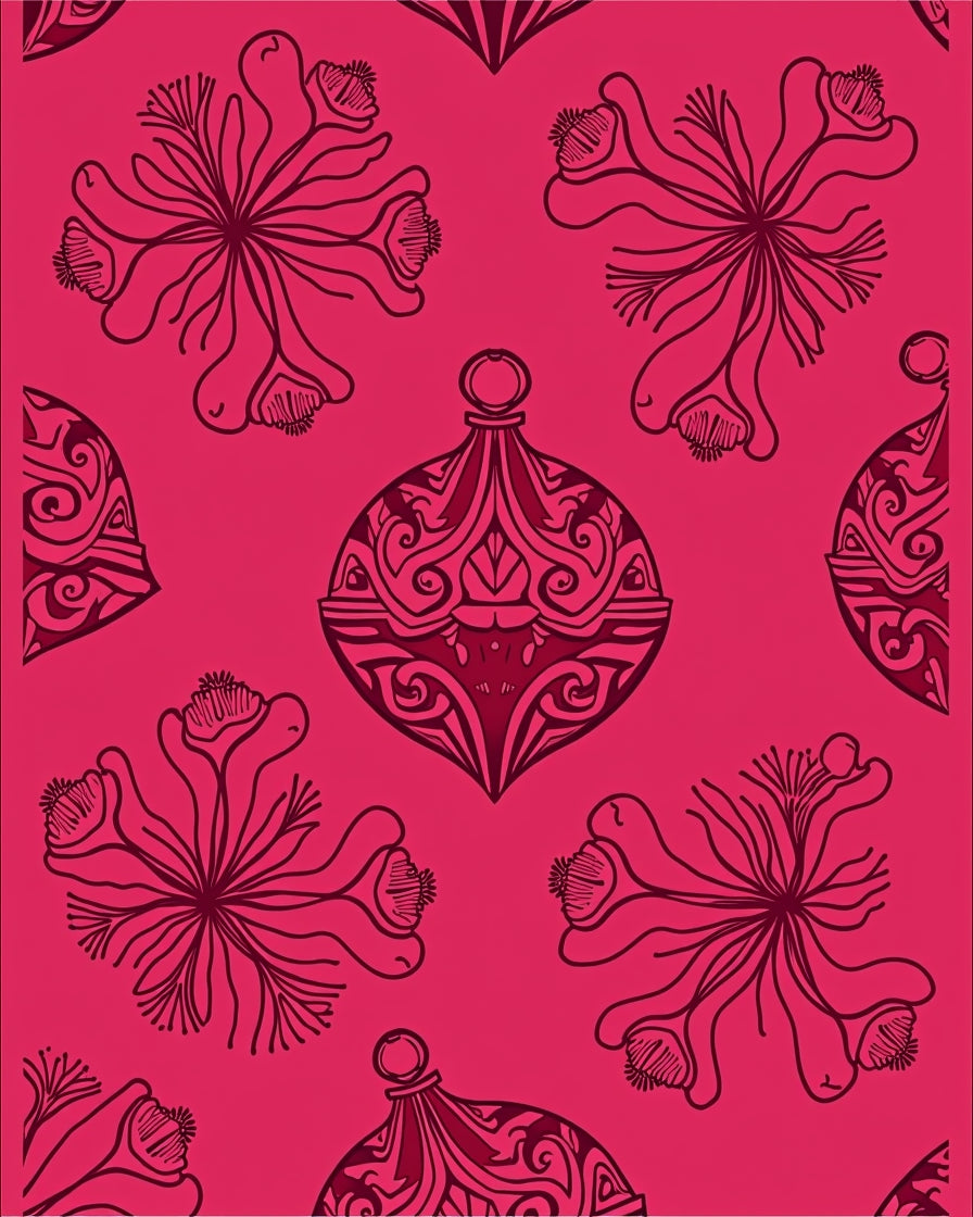 Ornate Floral and Geometric Pattern Rug