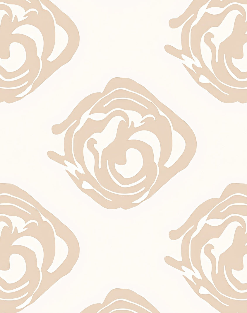 Minimalist Abstract Rose Pattern Rug