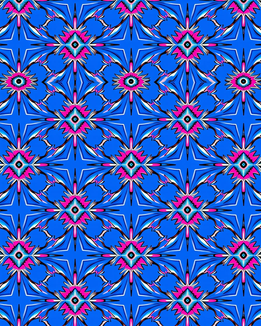 Vibrant Psychedelic Starburst Pattern Rug