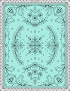 Ornate Floral Scrollwork Pattern Rug