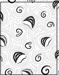 Organic Swirl Pattern Black and White Rug